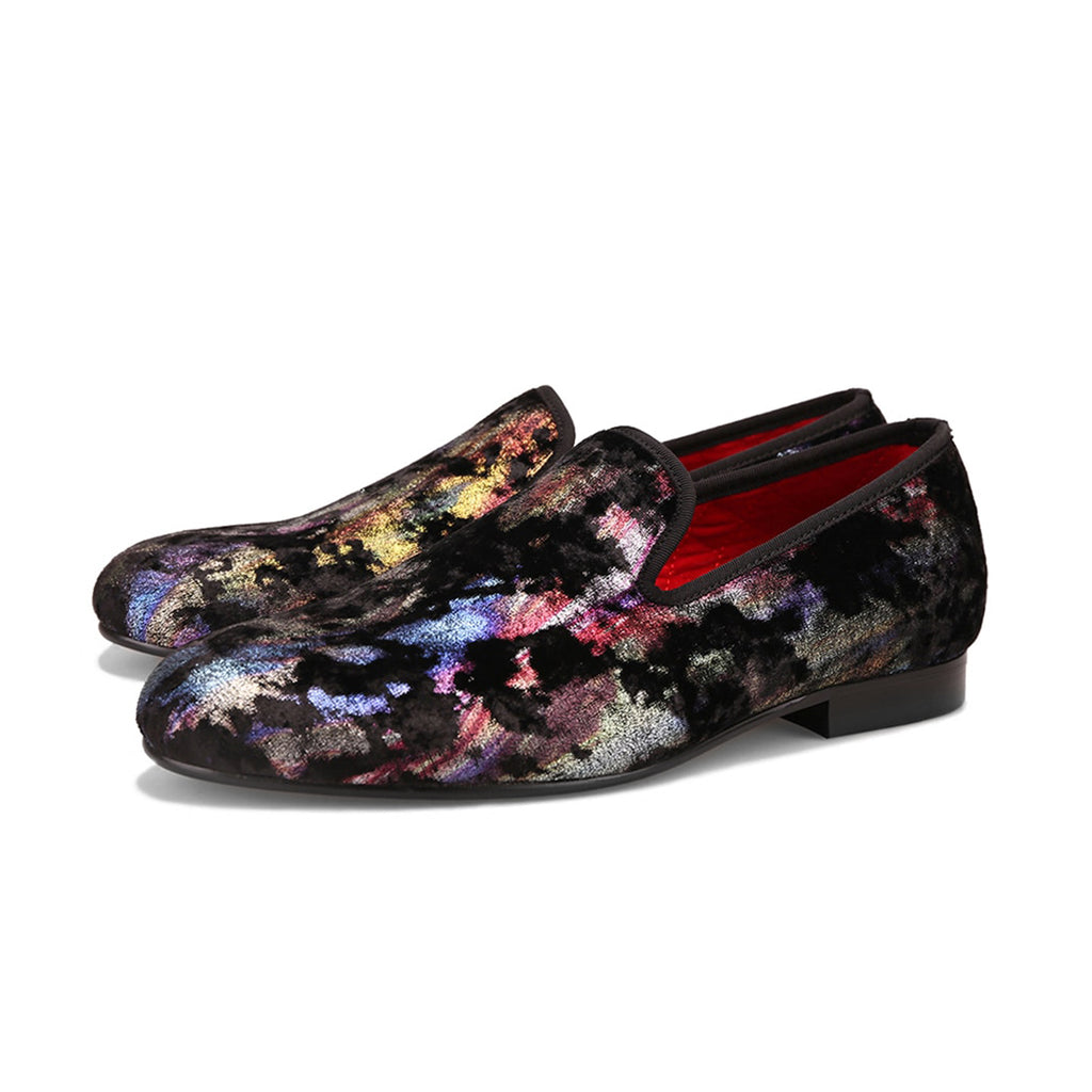 Adalberto Velvet Loafers| Floral Shoes For Men