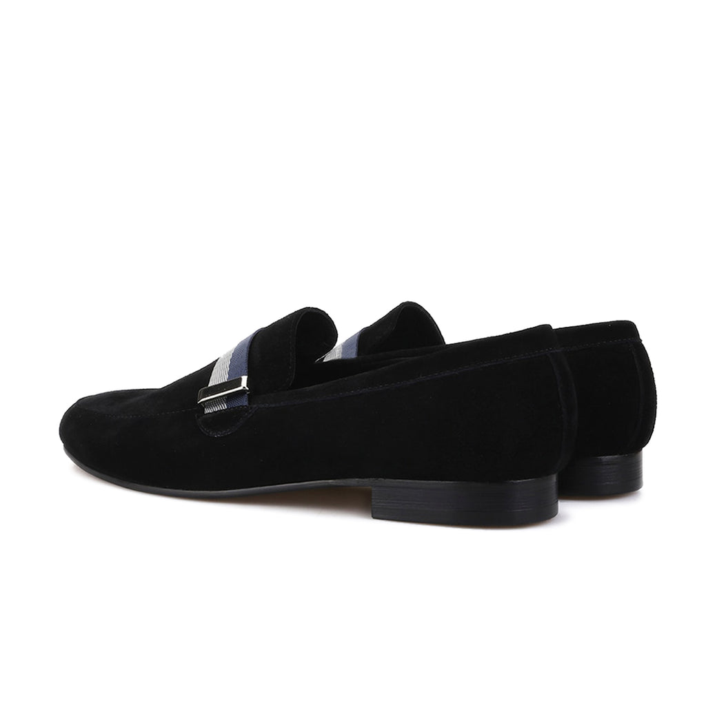 Dorian Black Suede Penny Loafers - Loafer Spot Men's Handmade Loafers